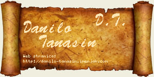 Danilo Tanasin vizit kartica
